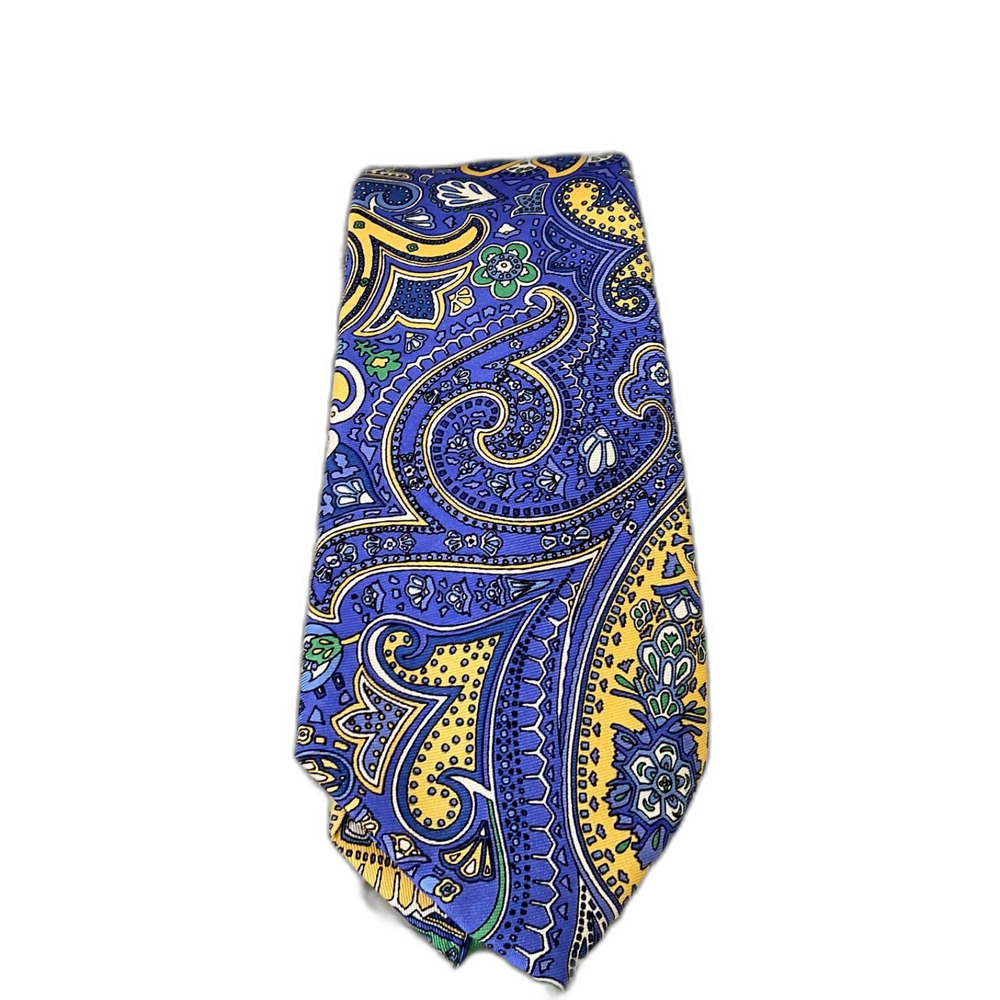 Lauren Ralph Lauren Men's Multicolor Paisley Silk Neck Tie classic 57”Hand made